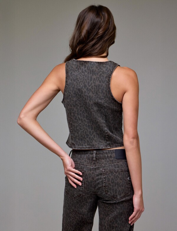 Chaleco Print TOSTADO/MULTI