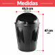 Tarro de residuos tapa vaiven 60lt NEGRO