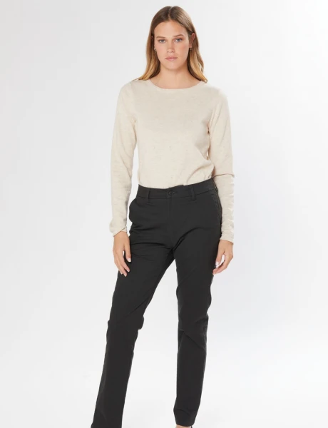 PANTALÓN CLÁSICO CON SPANDEX Negro