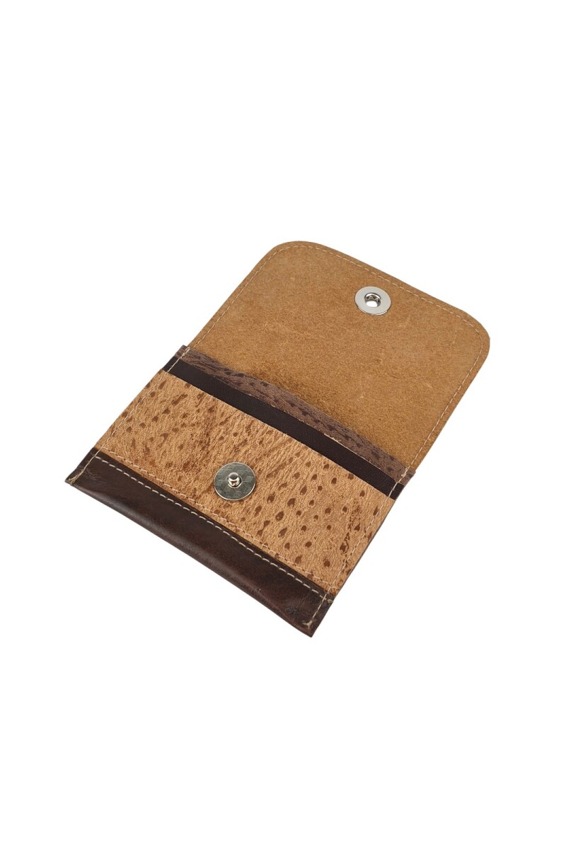 Porta Documentos de Cuero Genuino para Dama con Broche Imán Porta Documentos de Cuero Genuino para Dama con Broche Imán