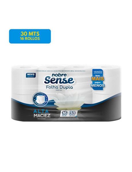 PAPEL H. DOBLE HOJA 30 MT, 16 ROLLOS PAPEL H. DOBLE HOJA 30 MT, 16 ROLLOS