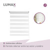 Cortina Roller Zebra Simple Lumax 1.4 X 1.6m Gran Calidad Blanco