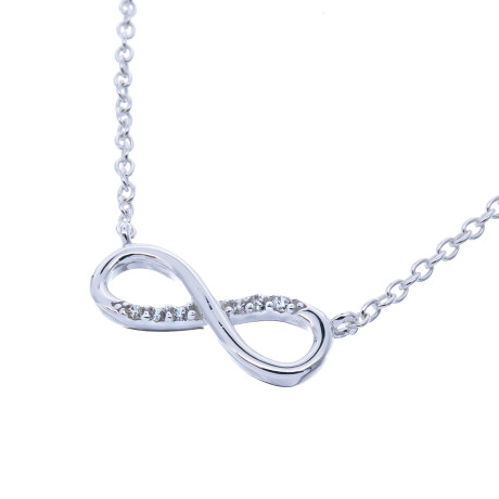 Conjunto de cadena de plata 925 y colgante, INFINITO. Conjunto de cadena de plata 925 y colgante, INFINITO.