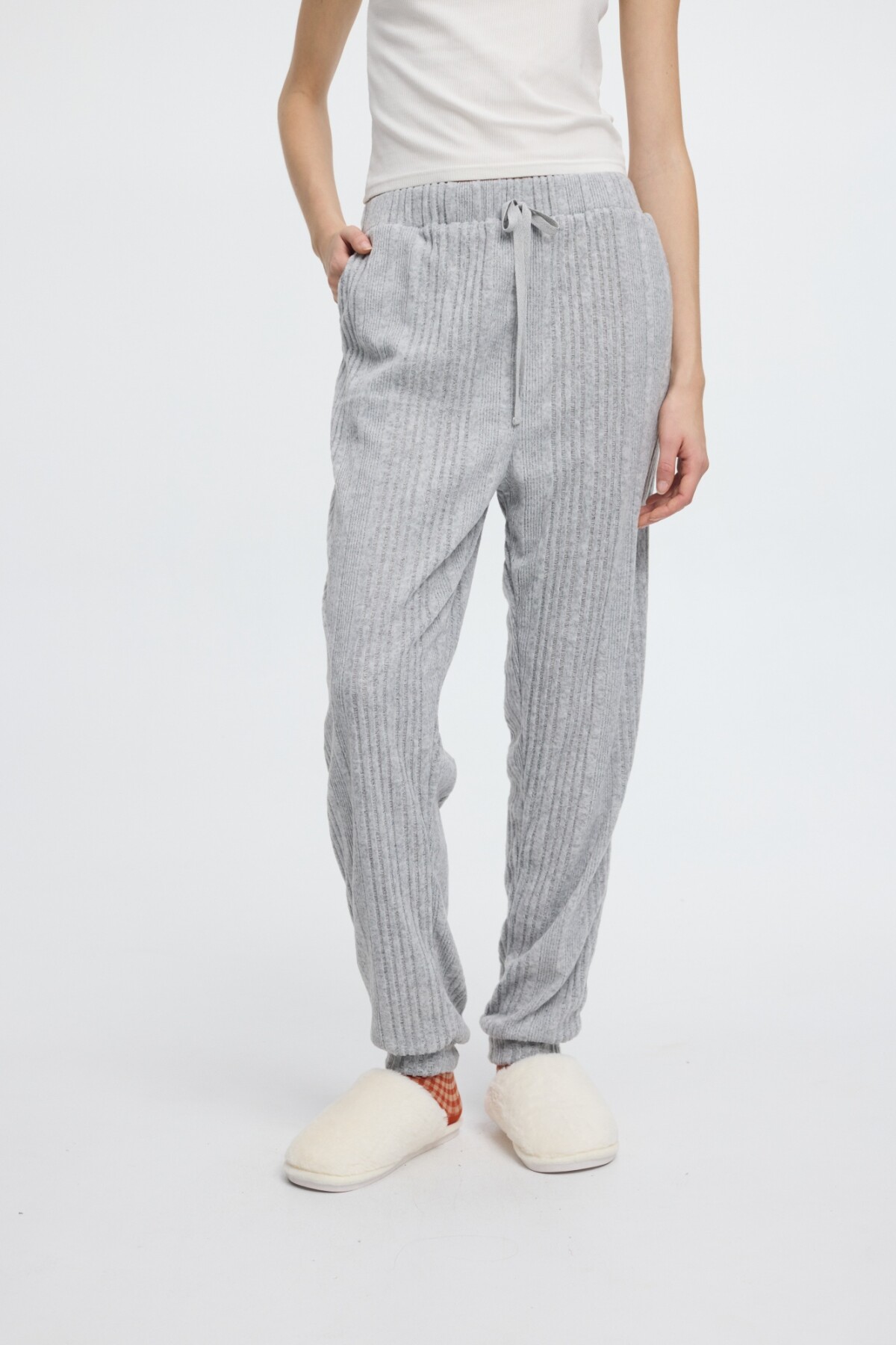 Pantalón Ivana Gris Melange