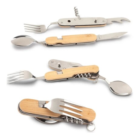 Set de cubiertos plegable Beige