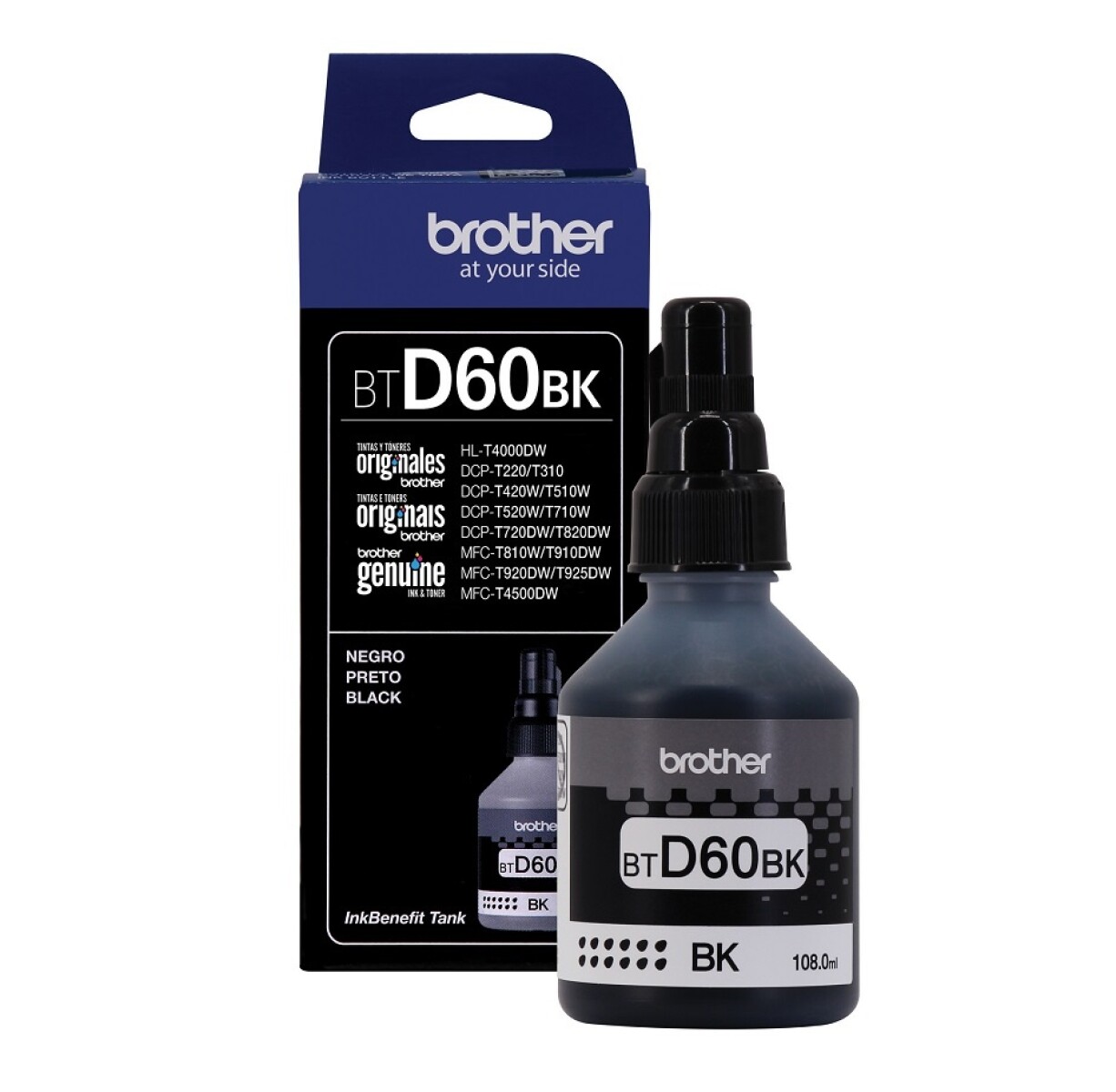 Botella de Tinta Brother BTD60 Negra 