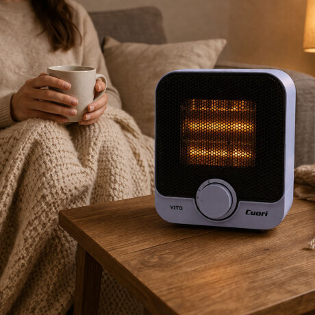 Caloventilador Cerámico 2Niveles 1500W Termostato Cuori Vito Gris