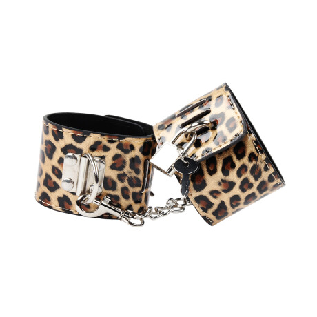 Esposas Animal Print De Cuero Vegano Esposas Animal Print De Cuero Vegano