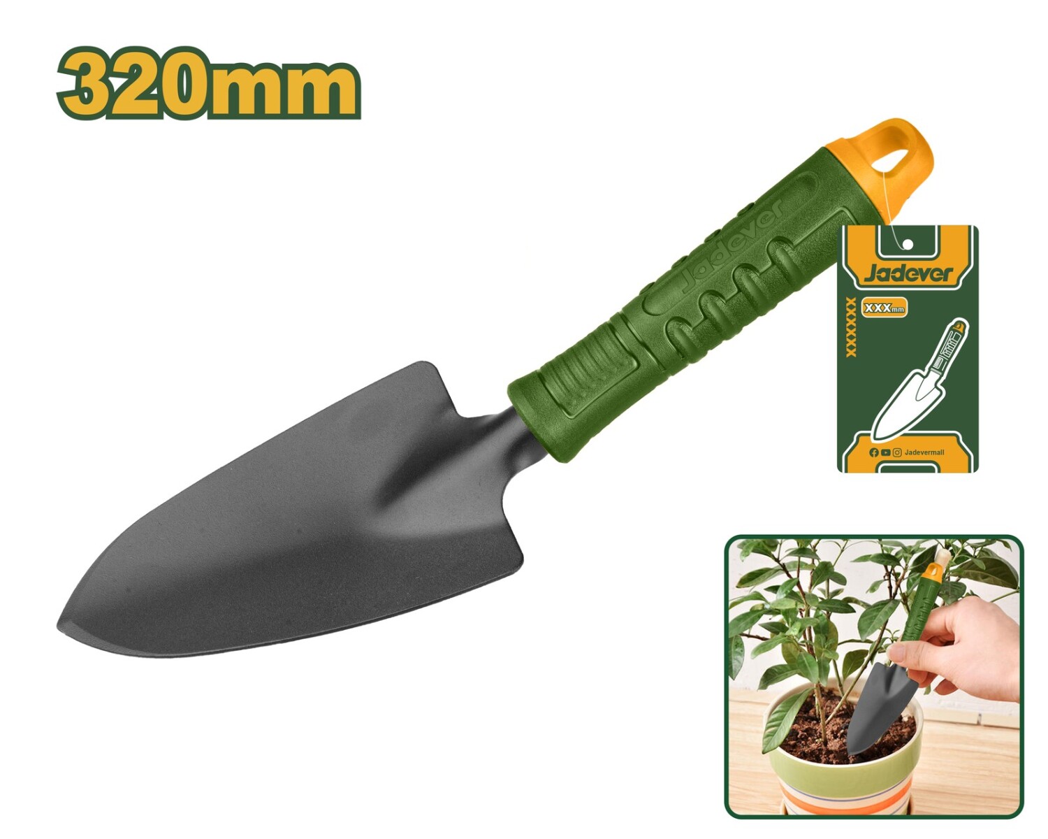 Pala de jardin mango plastico jadever JDTW2132 