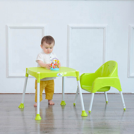 Silla De Comer Para Bebe Multiuso 3 En 1 Mesa Y Silla Verde