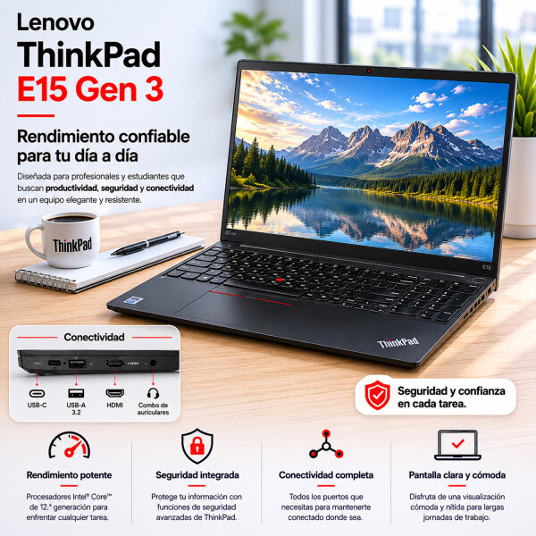 Notebook Lenovo Thinkpad E15 G3 Ryzen 5 16gb Ram 512gb 15.6" NOTEBOOK RFPL LENOVO E15 G3 R5/16/512/15