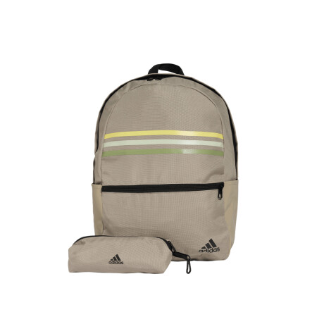 MOCHILA adidas CLASSIC HORIZONTAL 3 BANDAS BEIGE