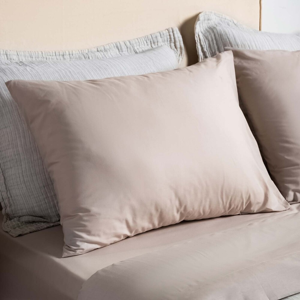 JUEGO DE SÁBANAS QUEEN ALGODON NATURAL-BEIGE COTTON BASIC 180 HILOS BEIGE