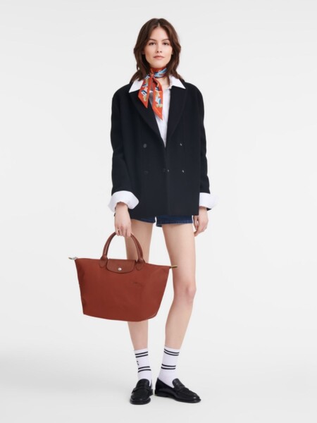 LONGCHAMP - Le Pliage Green Cartera de mano M Azul Oscuro