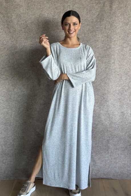 Vestido Jacinta Gris Melange