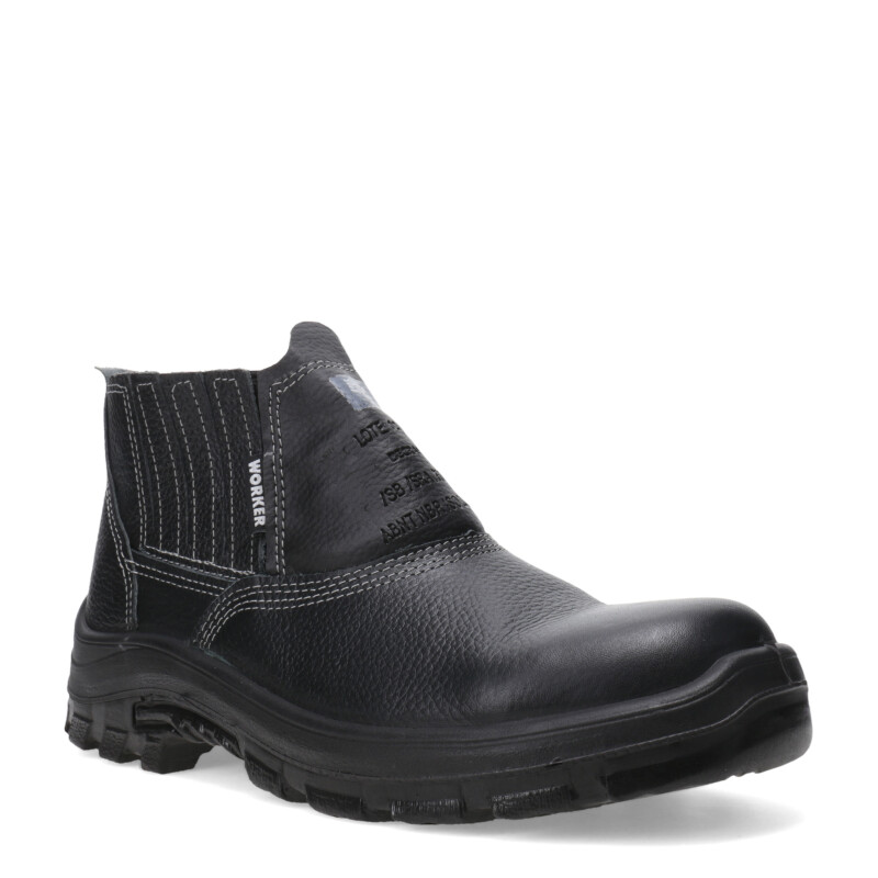 Botines Unisex Worker Elastizado Puntera Composite Negro