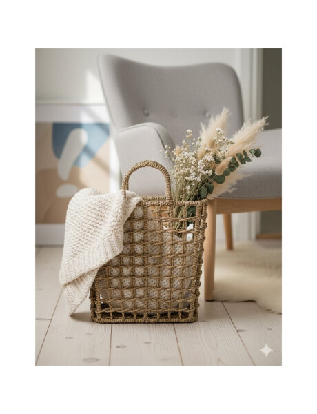 ORGANIZADOR C/ASA SEAGRASS 25x13xH17.5/35 CM NAT ORGANIZADOR C/ASA SEAGRASS 25x13xH17.5/35 CM NAT