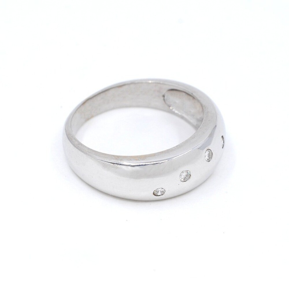 Anillo En Oro 18K Blanco Y Brillantes Anillo En Oro 18K Blanco Y Brillantes