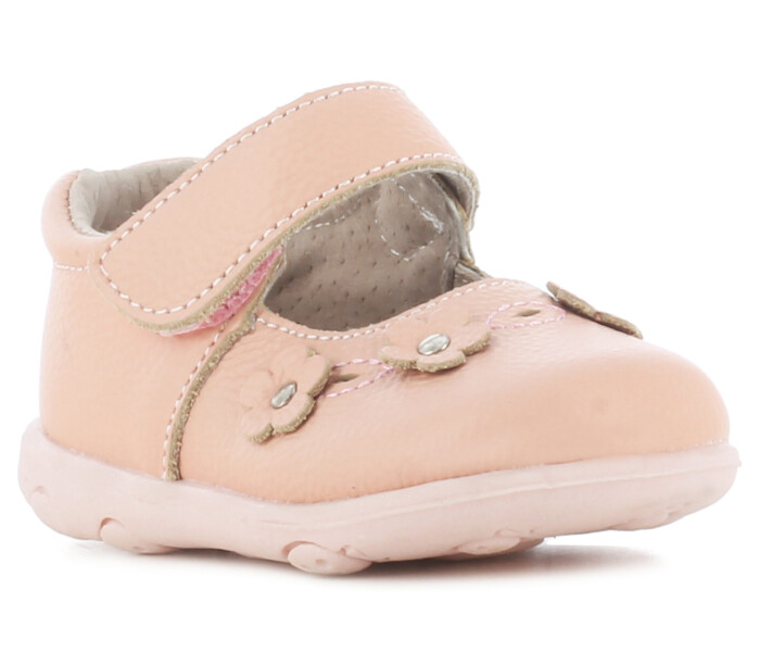 Zapatos de Niña MINI Miss Carol NEBULA con velcro y flores Rosado