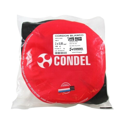 CABLE CORDON 2X0,50MM2 BL CONDEL CABLE CORDON 2X0,50MM2 BL CONDEL
