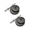 Kit 2 Mancuernas Maciza Cromada C/ Rosca + 40 Kilos Pesas 2x10Kg 4x5Kg