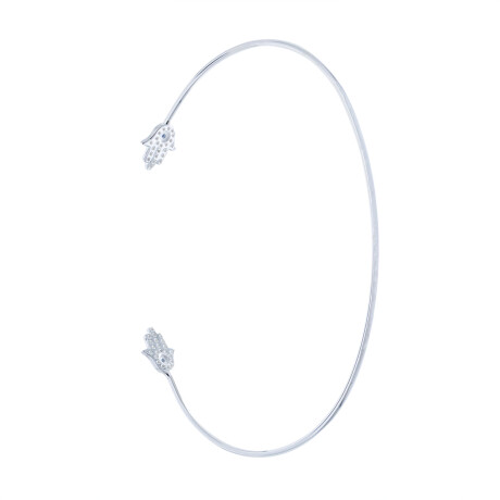 Esclava de plata 925 con circonias, MANO DE FATIMA. Esclava de plata 925 con circonias, MANO DE FATIMA.