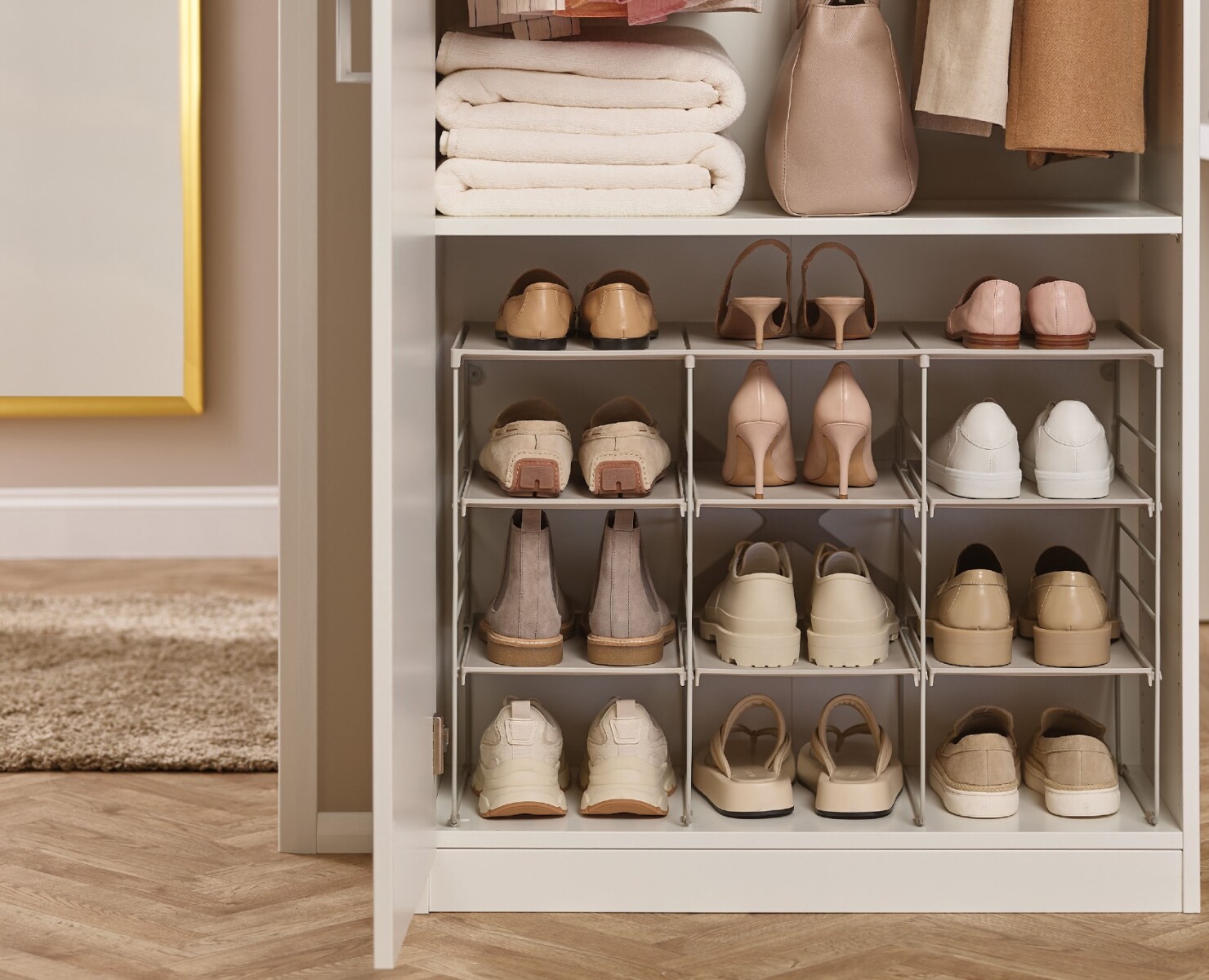 Organizador Grande Ajustable para Zapatos Joseph Joseph Level™ Plus Ecru - PREVENTA 
