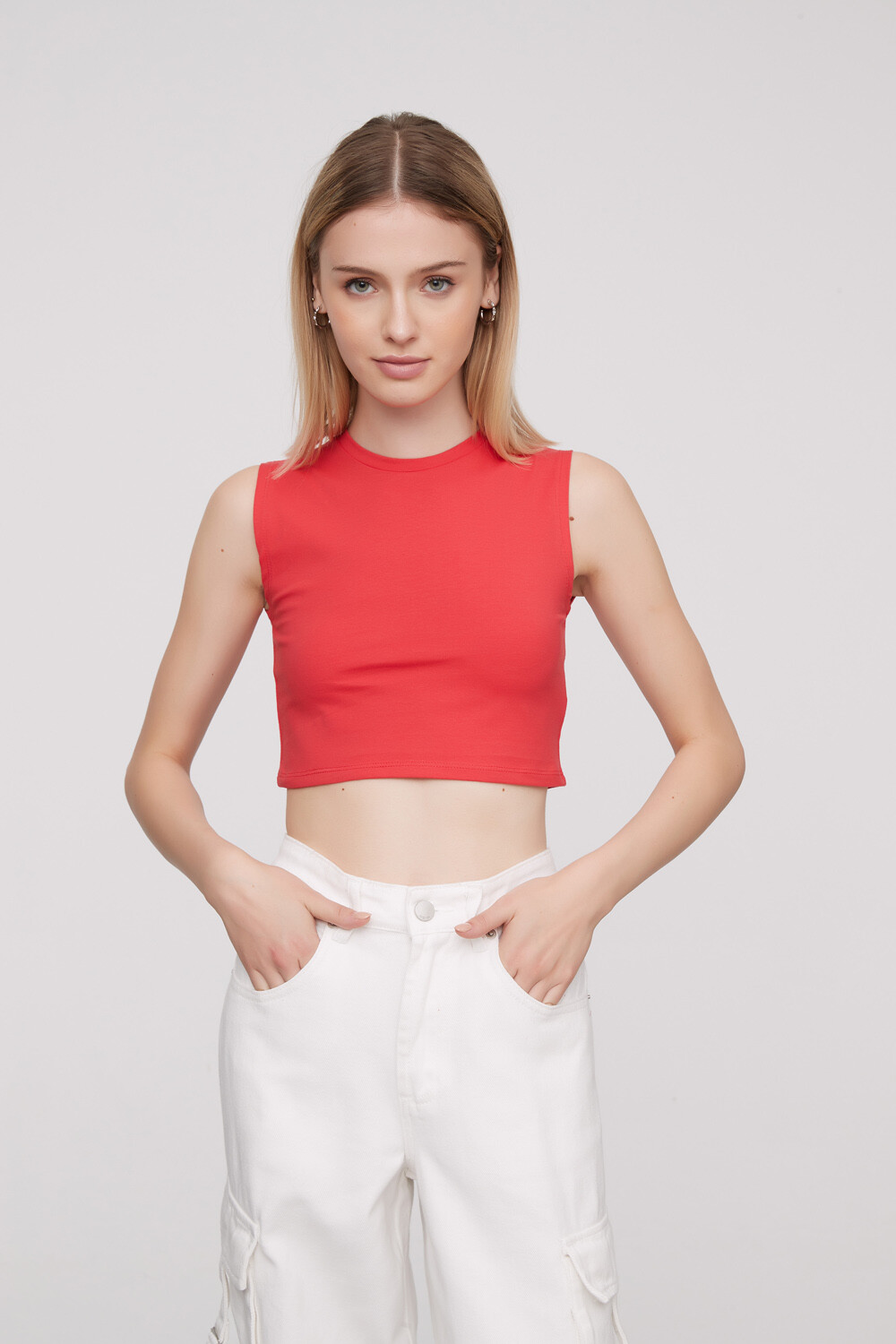 Tops Penikala Rojo Coral