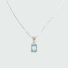 Colgante Brio Baguette de MOON en Plata 925 con topacio azul y brillante - Incluye cadena Colgante Brio Baguette de MOON en Plata 925 con topacio azul y brillante - Incluye cadena