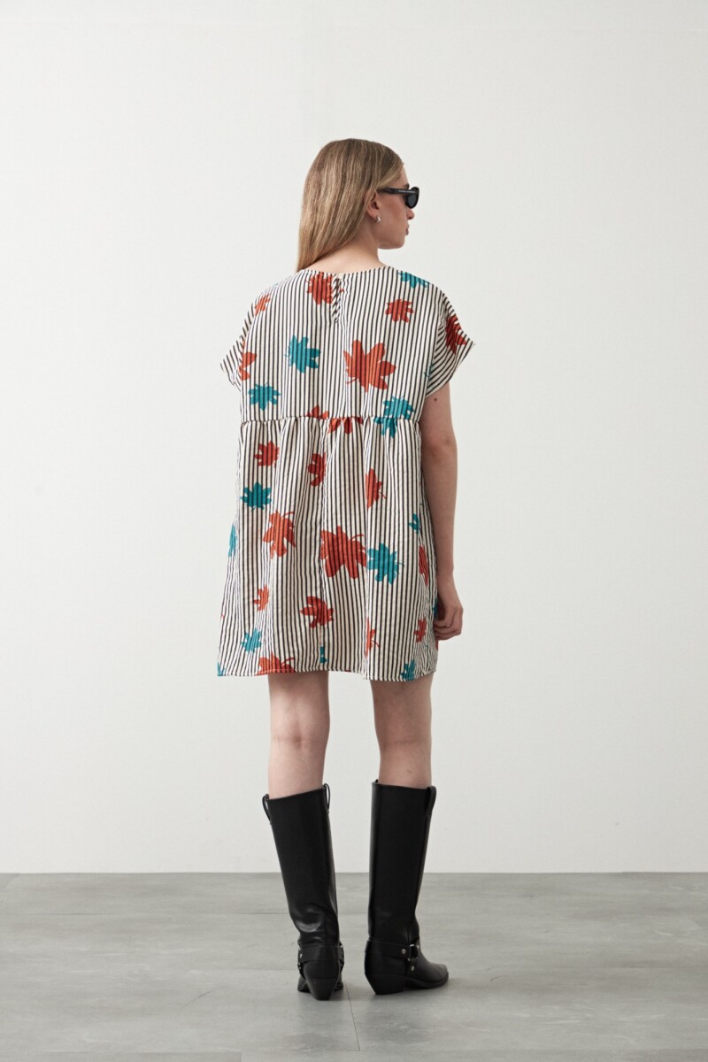 VESTIDO CASTAÑA Rayas