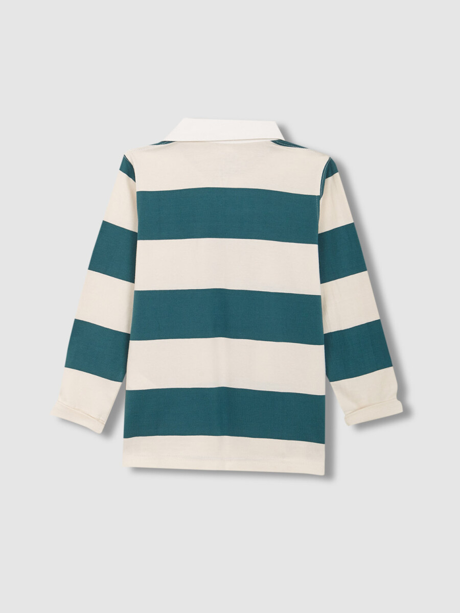 Polo Rayas Verde