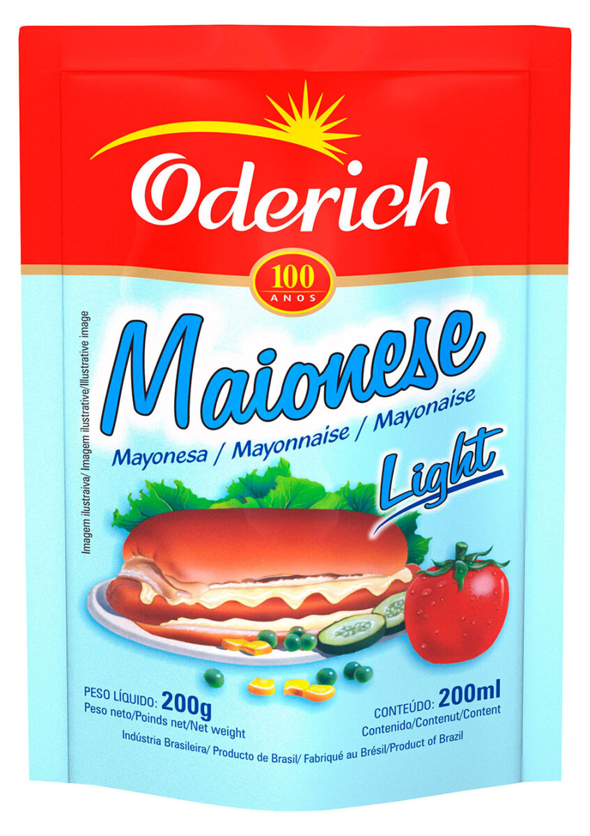 MAYONESA ODERICH LIGHT D/P 200G 