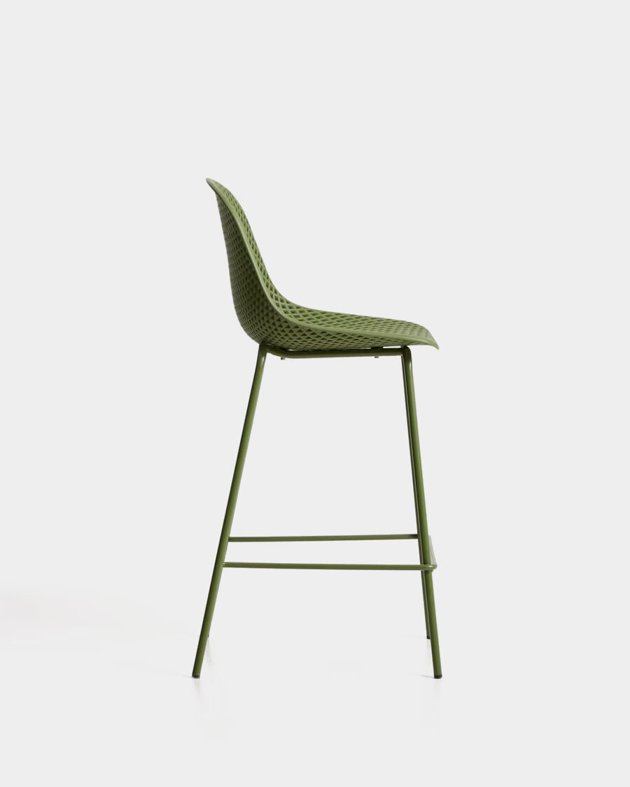 Taburete exterior Quinby verde 65 cm