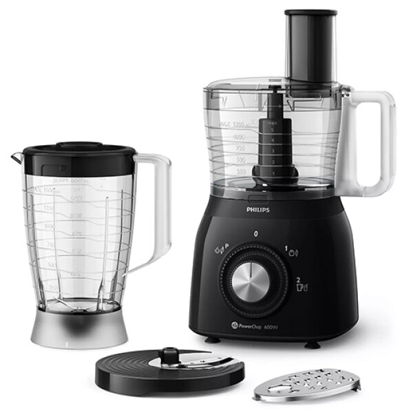 PROCESADOR PHILIPS HR 7301 c/Vaso Licuador -Negro Sin color