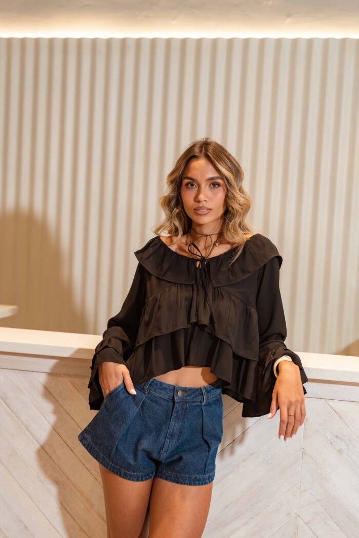 BLUSA ADELAIDE NOIR BLUSA ADELAIDE NOIR
