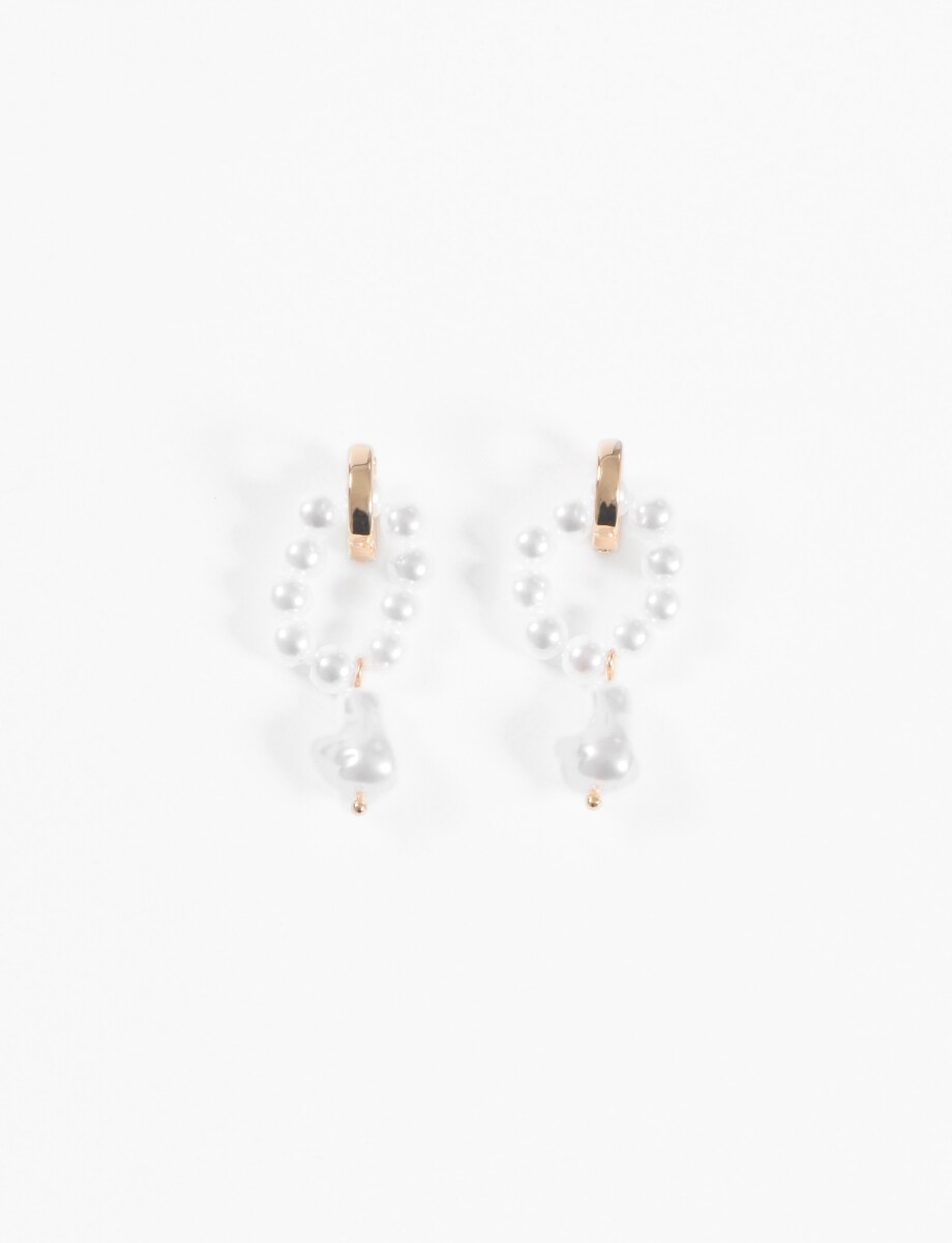Aros con perlas - dorado 