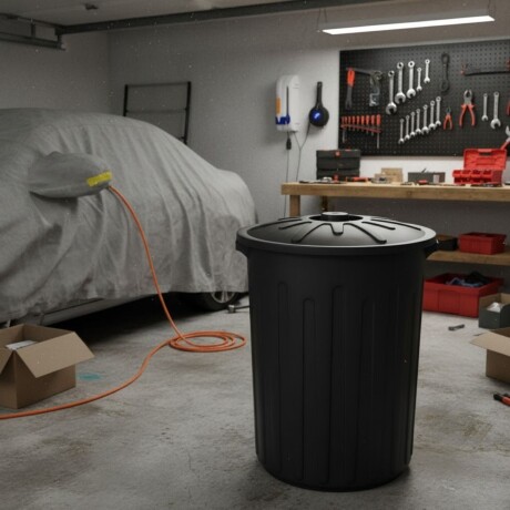 Tarro de residuos plástico 65 lts NEGRO