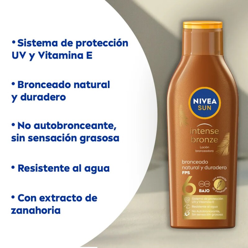 Bronceador Nivea Sun Loción Con Caroteno Fps6 200 Ml. Bronceador Nivea Sun Loción Con Caroteno Fps6 200 Ml.