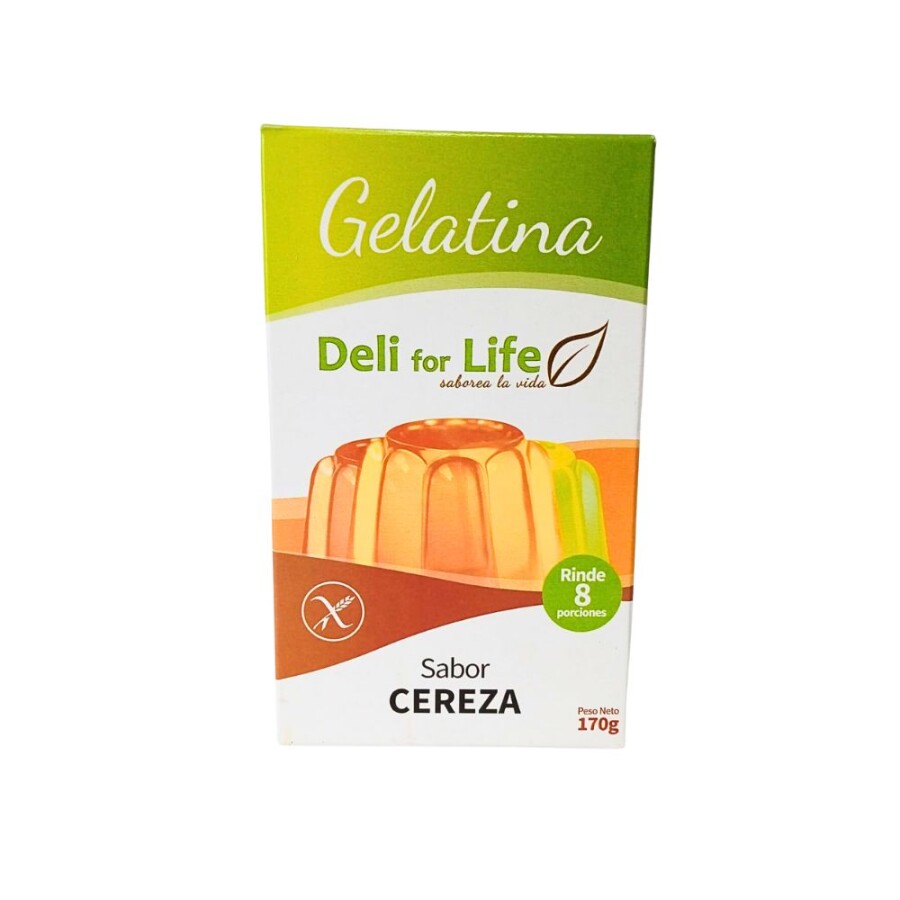 Gelatina Sin Gluten Deli for Life Cereza 170g Gelatina Sin Gluten Deli for Life Cereza 170g