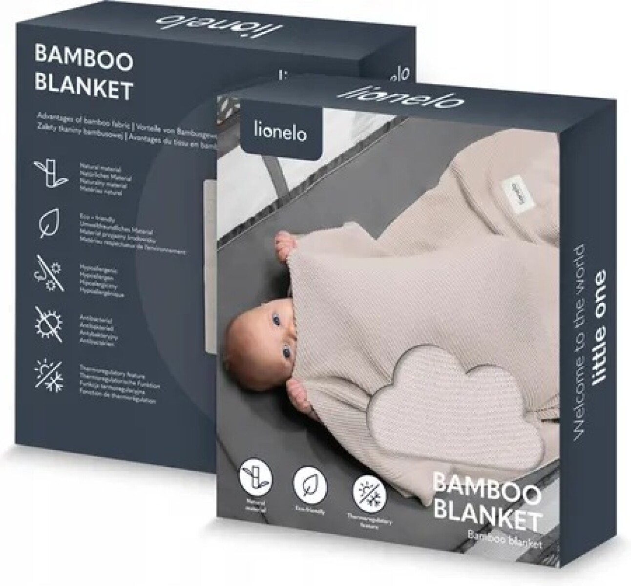 Manta rebozo bambu LIONELO - beige 