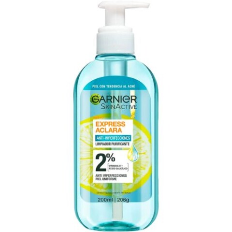 Gel Limpiador Garnier Express Aclara Antiimperfecciones Gel Limpiador Garnier Express Aclara Antiimperfecciones