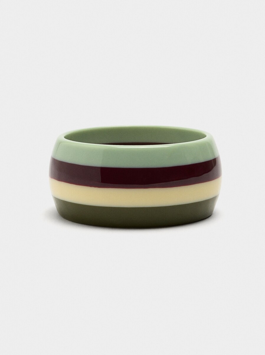 Pulsera Con Rayas En Resina - multicolor 