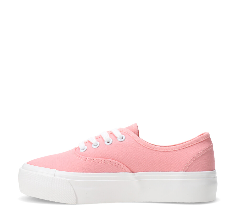 Deportivo MORA de lona con plataforma Pink