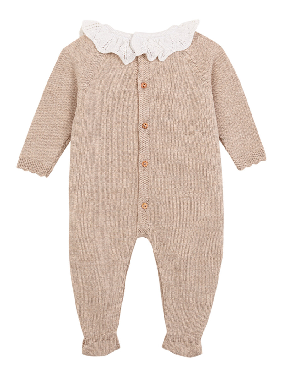 Pelele Con Ochos Y Cuello Tostado Melange