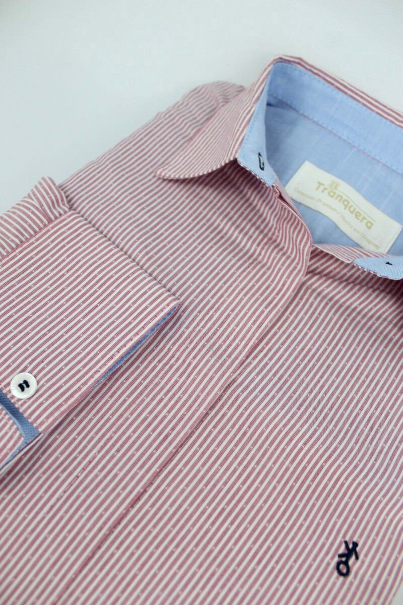 Camisa Puerto - Rayas Rosa 
