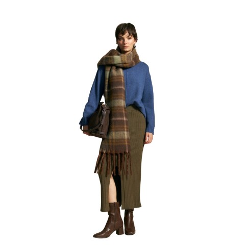 POLLERA PUNO S-XXL VERDE MUSG
