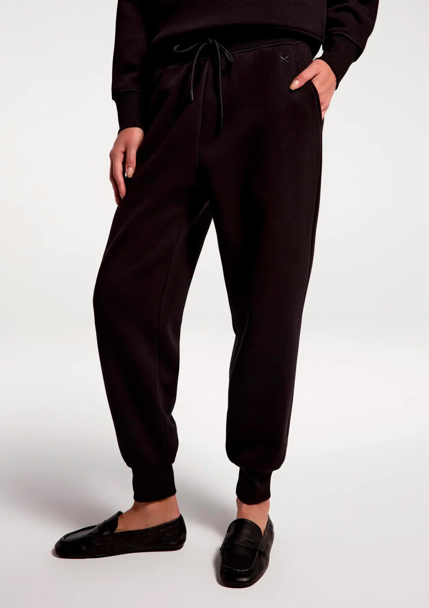 PANTALONES DEPORTIVOS DE FELPA - NEGRO 