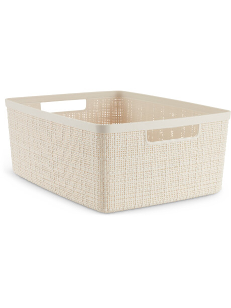 Cesta JUTE 12L plástico blanco crudo Cesta JUTE 12L plástico blanco crudo