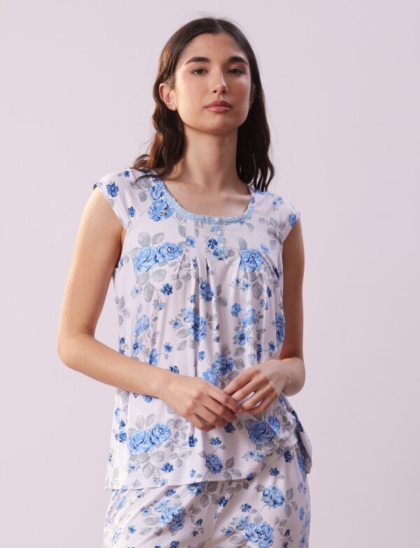 Pijama C/capri BLANCO/MULTI