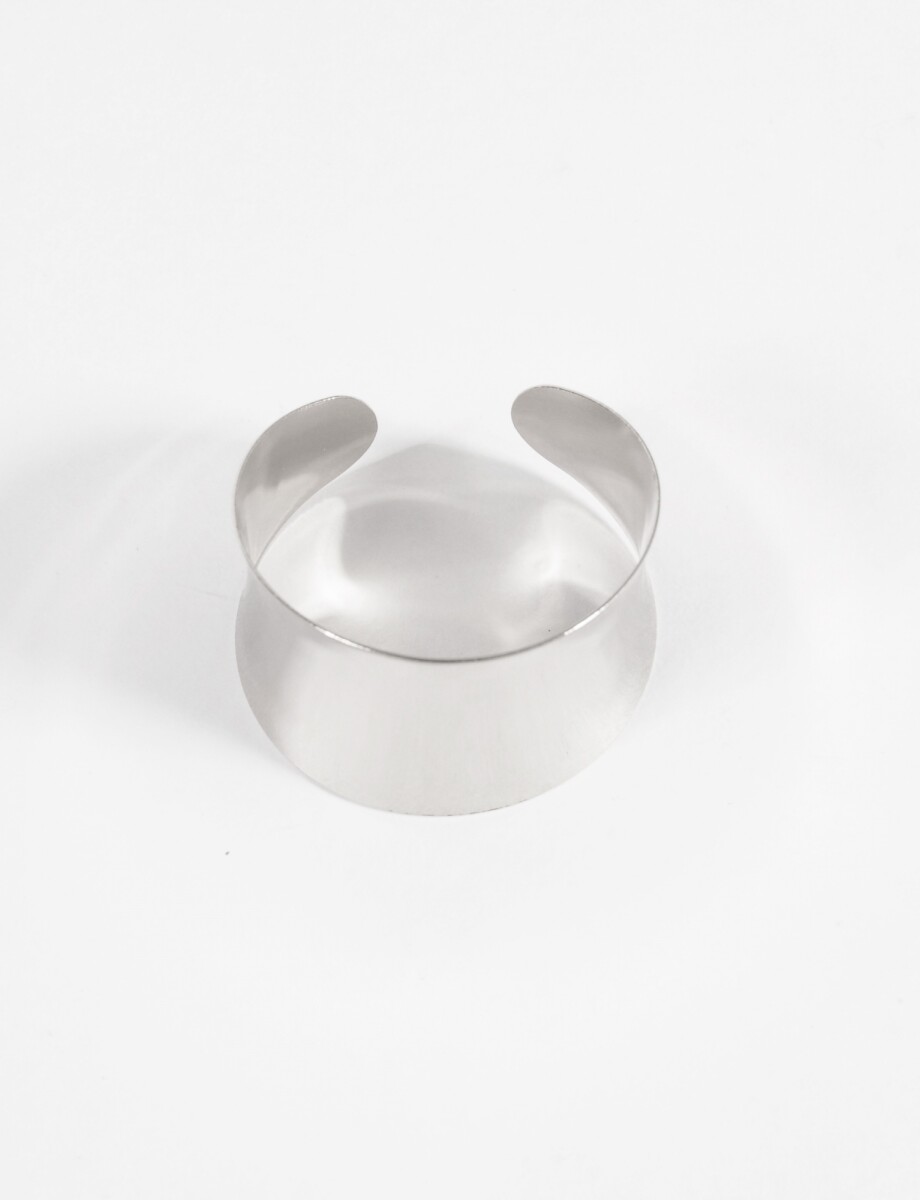 Pulsera cuff texture - plateado 